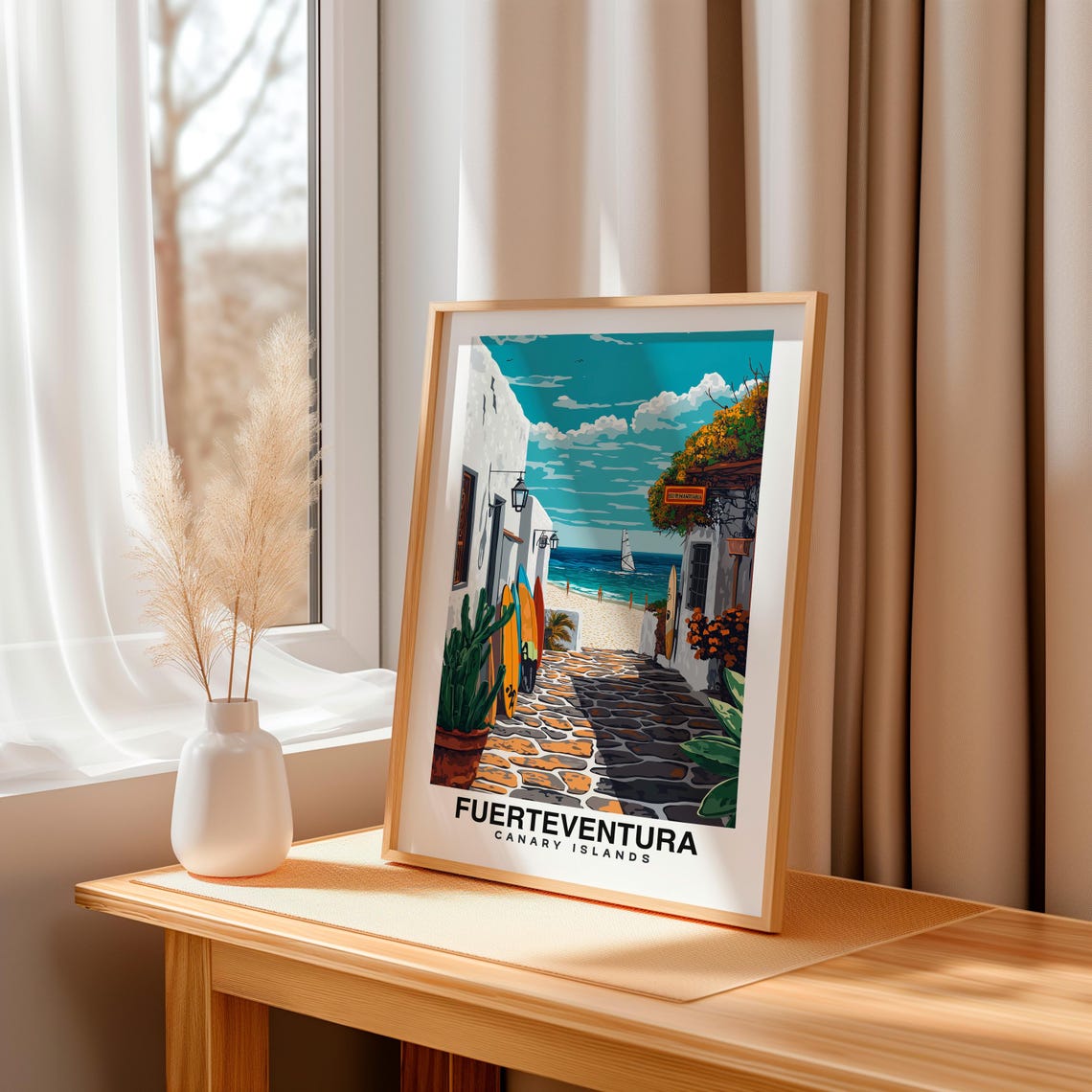 Fuerteventura Spain Travel Print Wall Art Fuerteventura Spain City Print Fuerteventura Spain Travel Gift Fuerteventura Spain Poster - Image 3