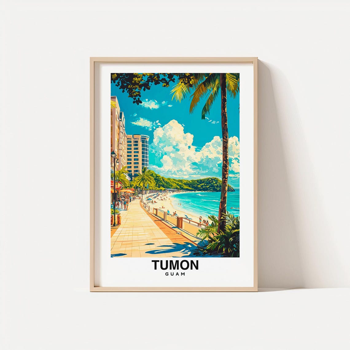 Tumon Travel Print Wall Art Tumon Guam City Print Tumon Travel Gift Tumon City Poster Travel Gift Tumon Home Decor