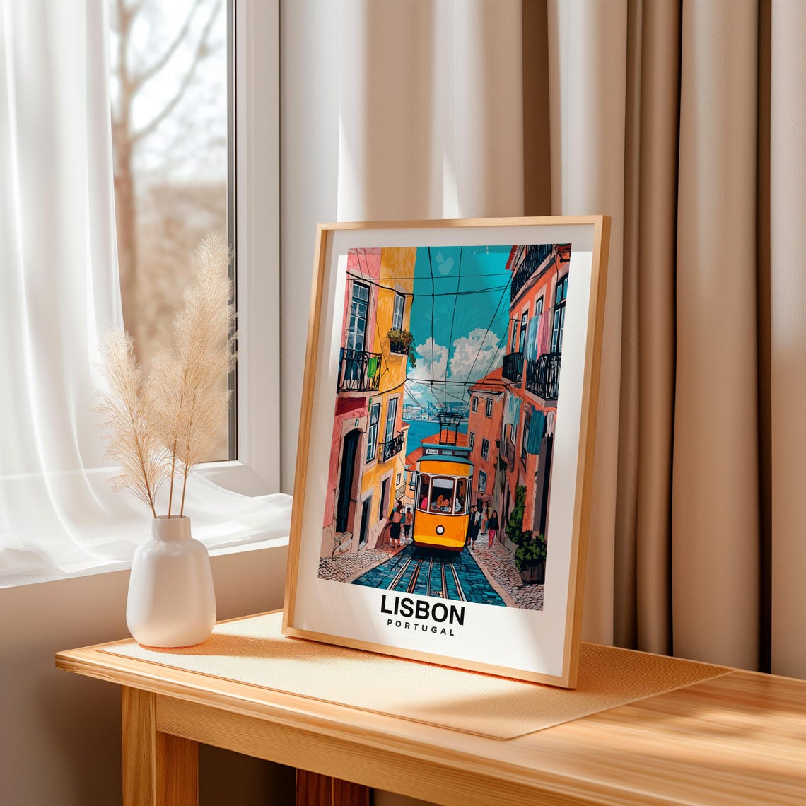 Lisbon City Print Lisbon Travel Poster Portugal Travel Gift Lisbon Portugal Poster Lisbon Gift Portugal Culture - Image 3