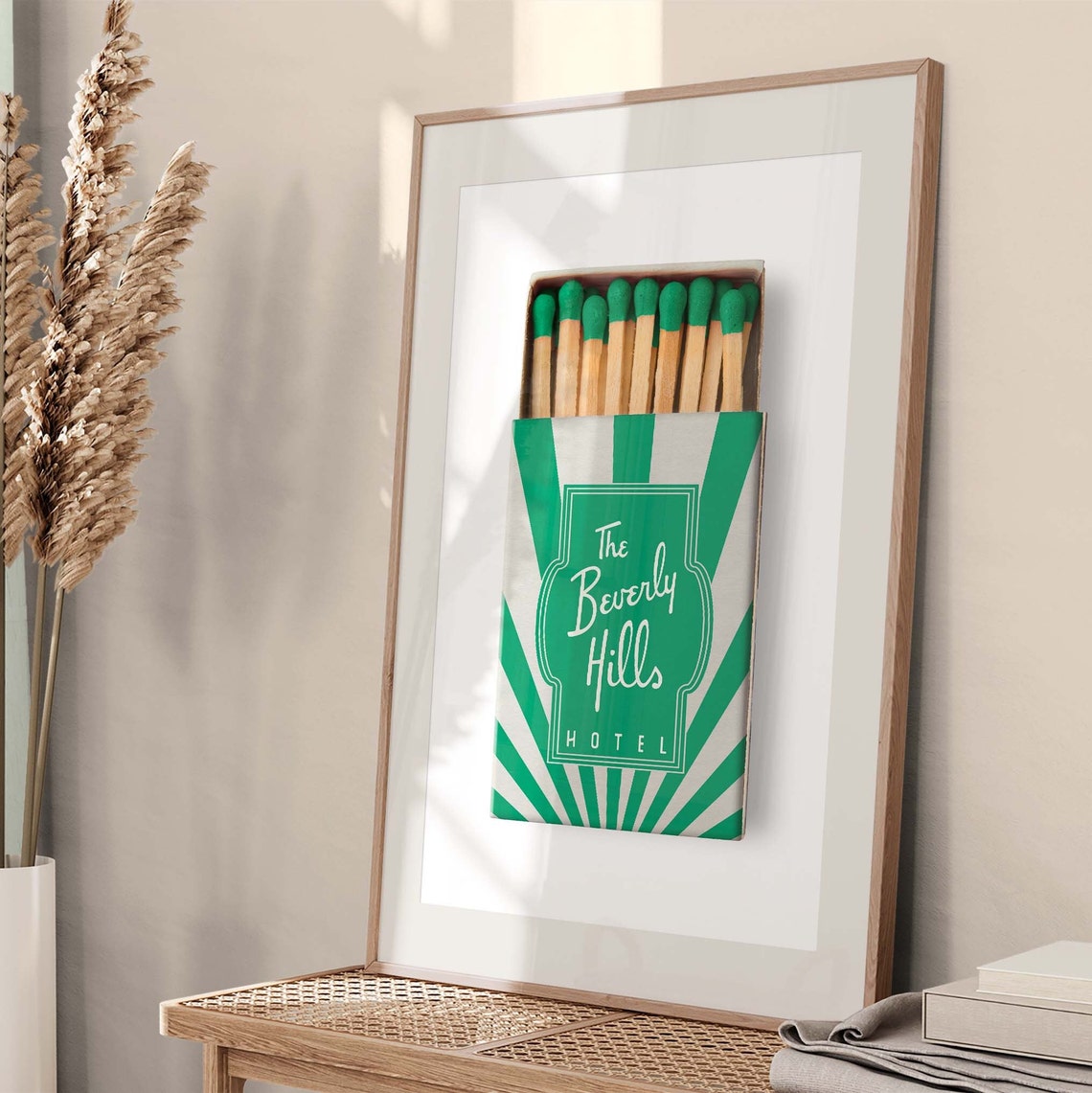 The Beverly Hills Hotel Green Matchbox Travel Souvenir Poster - Image 4