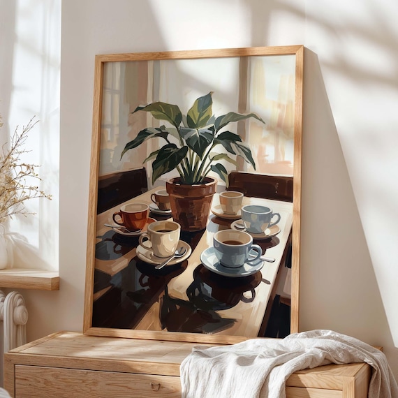 Cozy Coffee Still Life, Cafe Wall Art Print