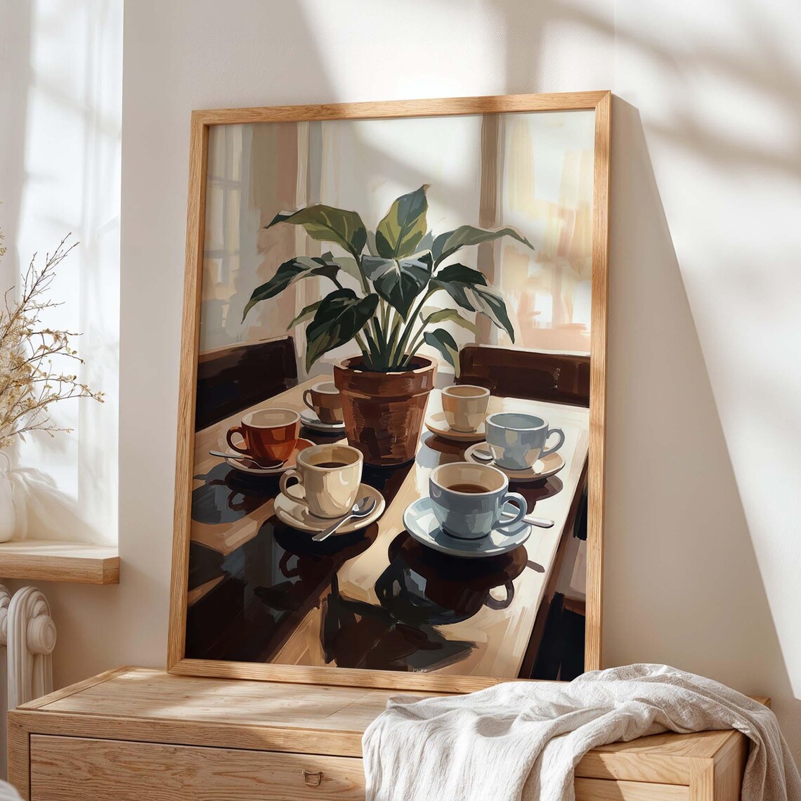 Cozy Coffee Still Life, Cafe Wall Art Print