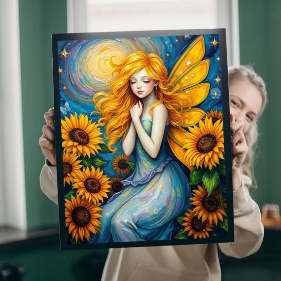 Fairy And Sunflower Jigsaw Puzzle Enchanting Art Family Fun