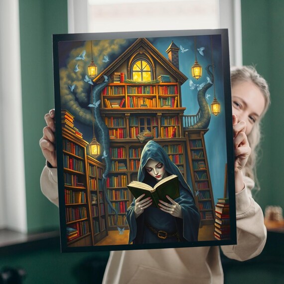 Gothic Bookstore Jigsaw Puzzle Dark Fantasy Tabletop Game