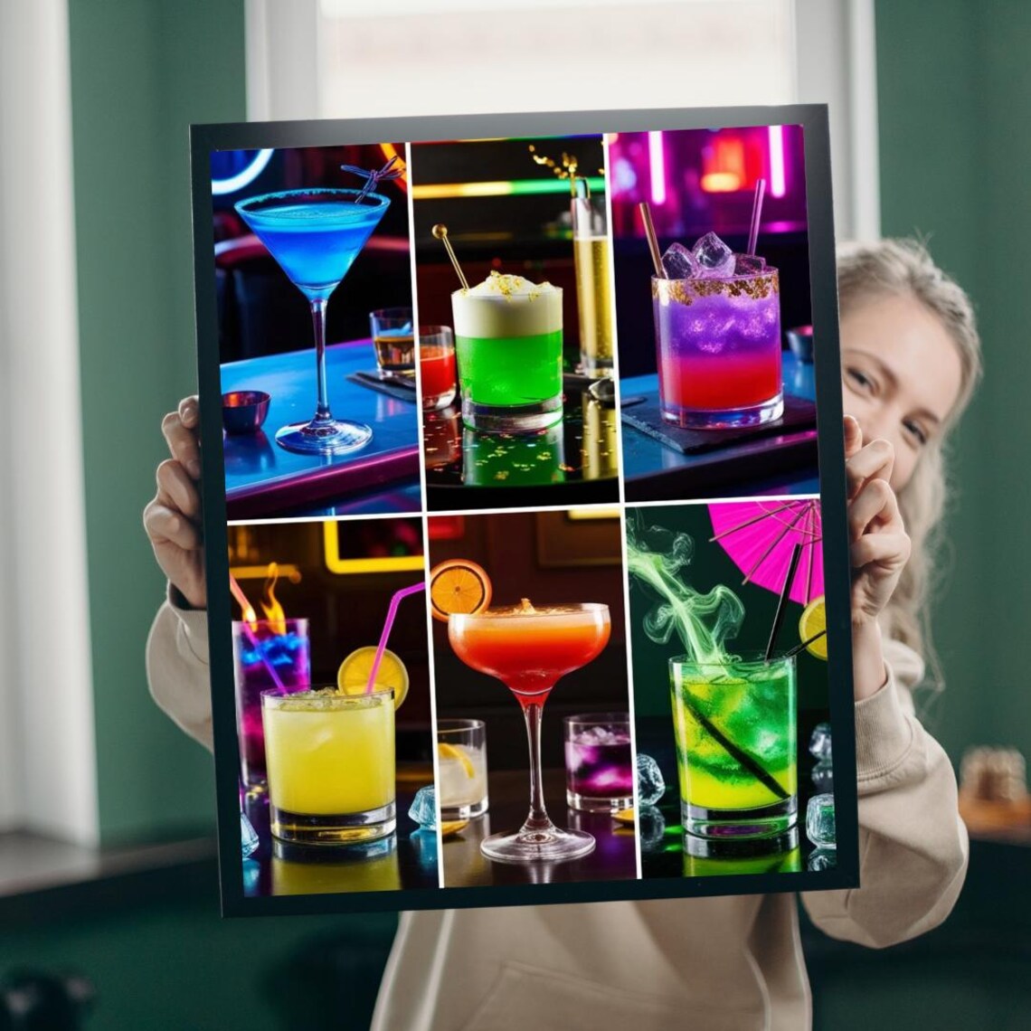 Colorful Cocktail Puzzle, Jigsaw Game Poster