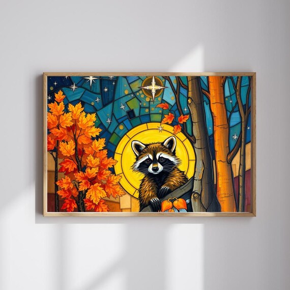 Autumn Raccoon Jigsaw Puzzle Cozy Fall Family Fun