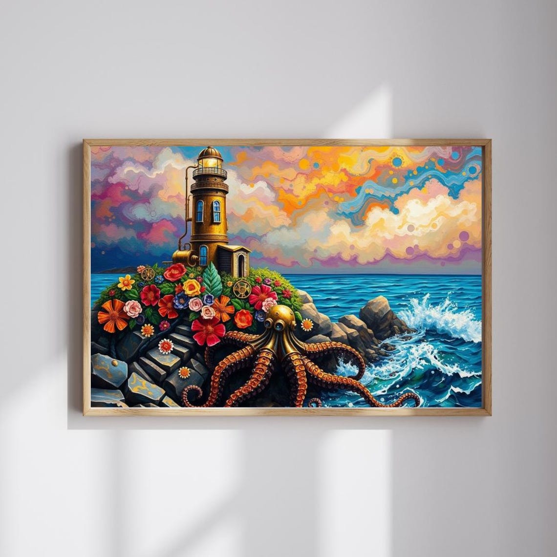 Steampunk Lighthouse Octopus Puzzle Nautical Jigsaw Game