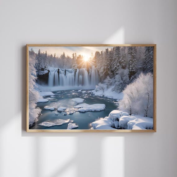 Niagara Falls Winter Landscape Puzzle Historical Landmark Jigsaw 1101014 Piece