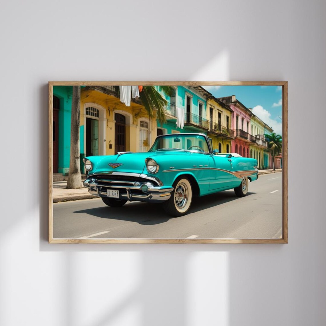 1957 Bonneville Convertible Vintage Car Art Print