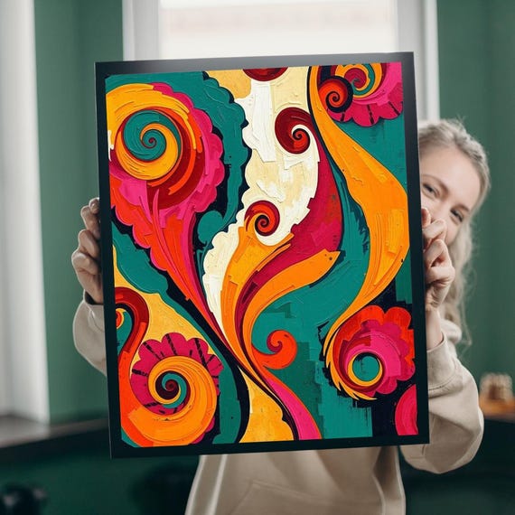 Abstract Swirl Art Puzzle Colorful Jigsaw 1014piece