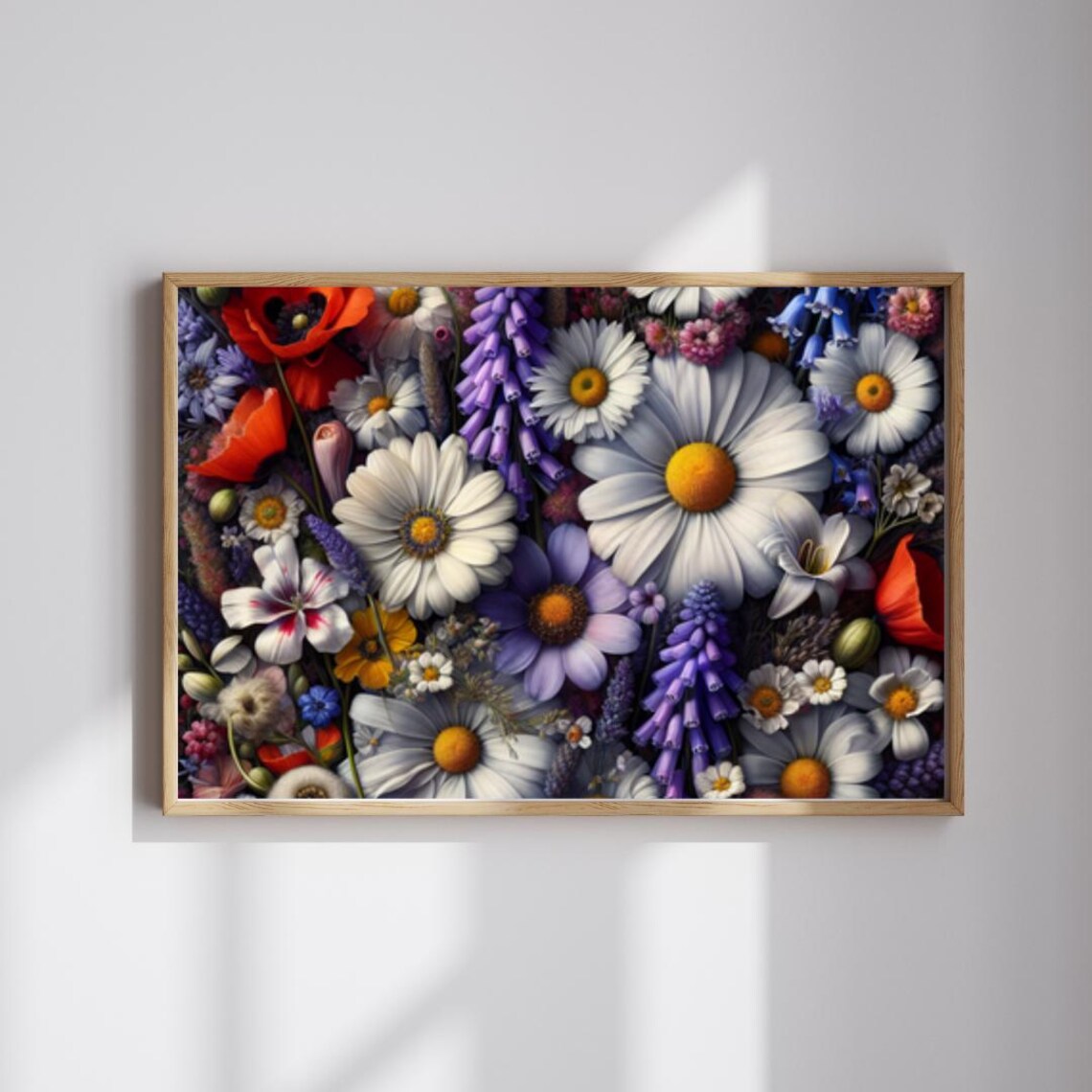 Floral Kaleidoscope, Roses Lilies Sunflowers Poster