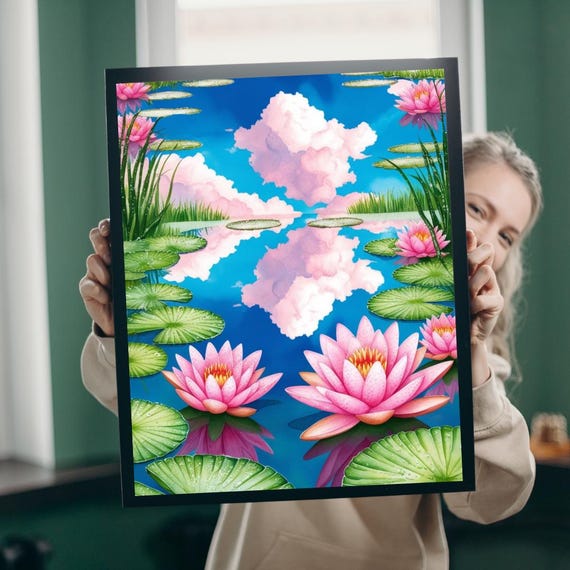Monet Water Lily Pond Puzzle Tranquil Floral Jigsaw Game