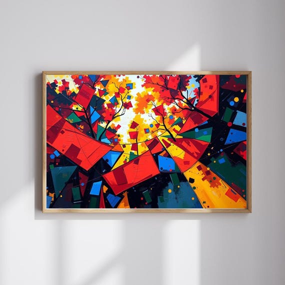 Vibrant Abstract Jigsaw Puzzle Colorful Mindful Game