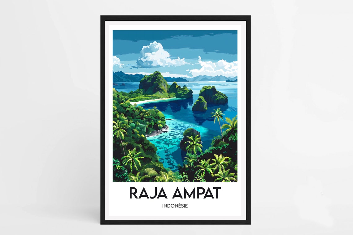 Raja Ampat Indonesia Tropical Islands Turquoise Coral Poster