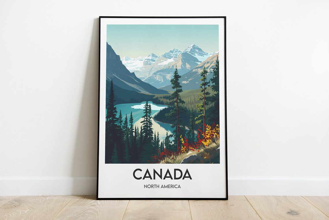 Canada Travel Poster, Place for Map Lovers