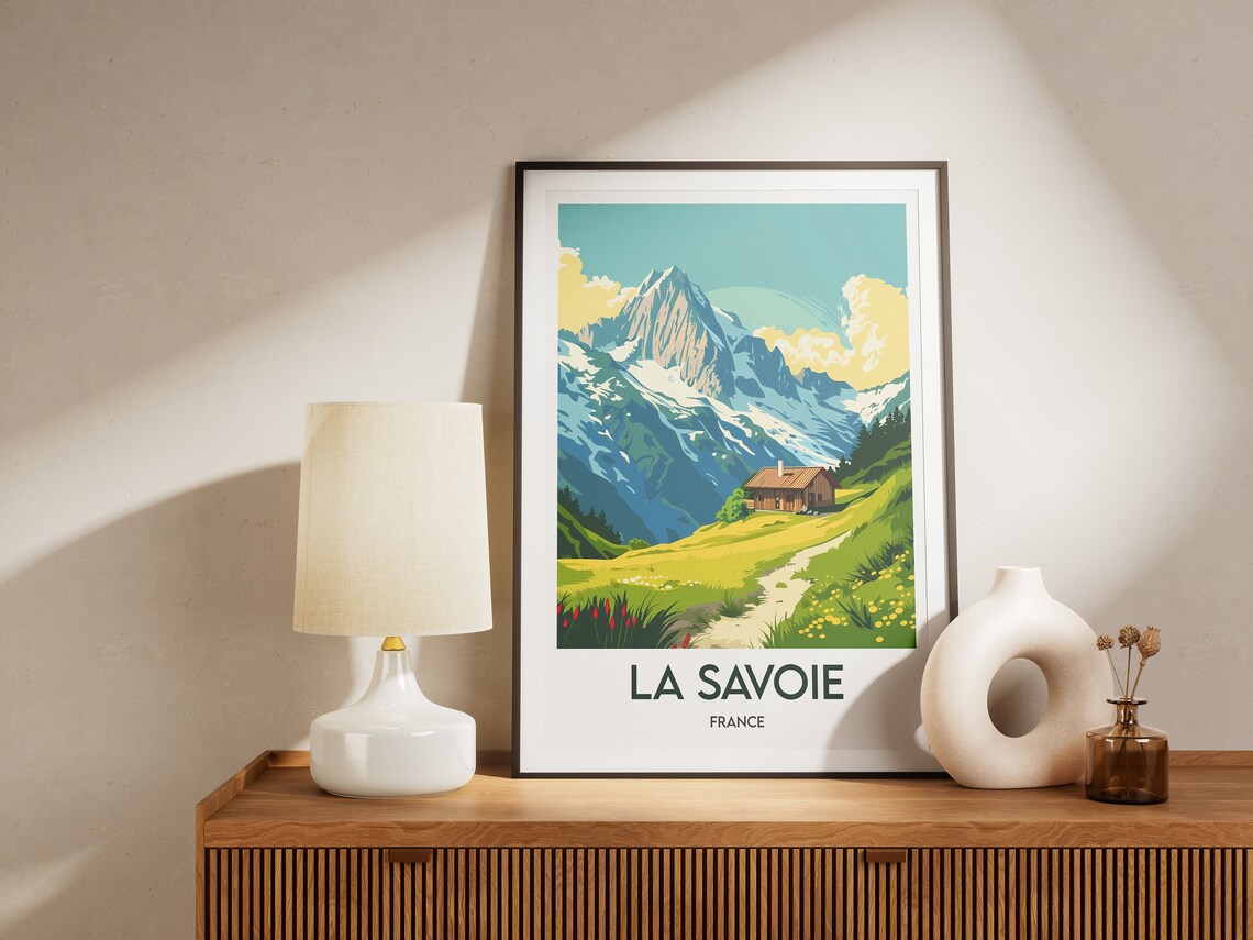 Savoie The Alps Travel Poster Illustration - Image 2