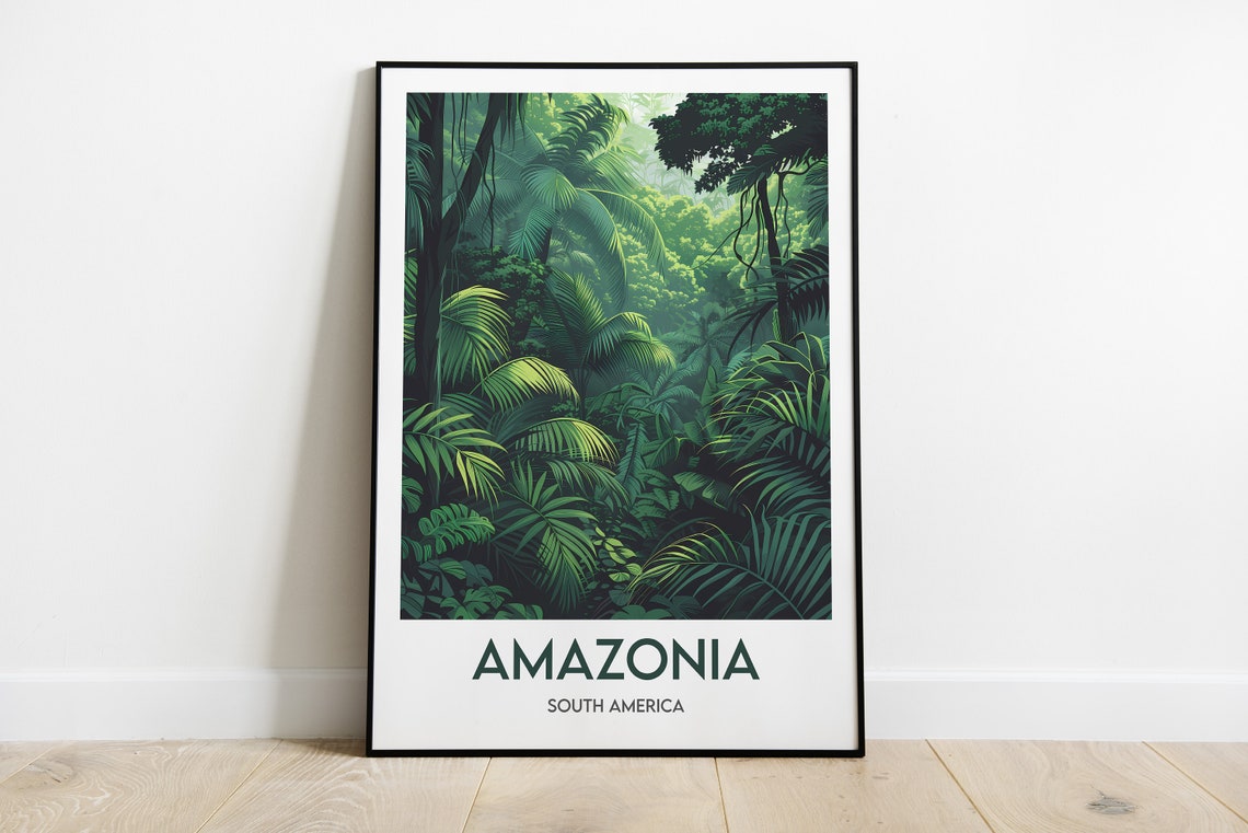 Amazonia South America Rainforest Canopy Jungle Green Poster