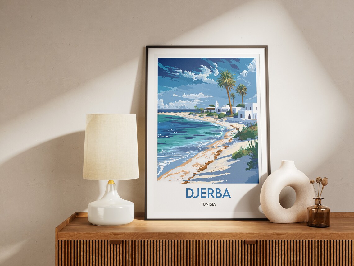 Djerba Travel Poster, Tunisia Home Decor Art Print - Image 2