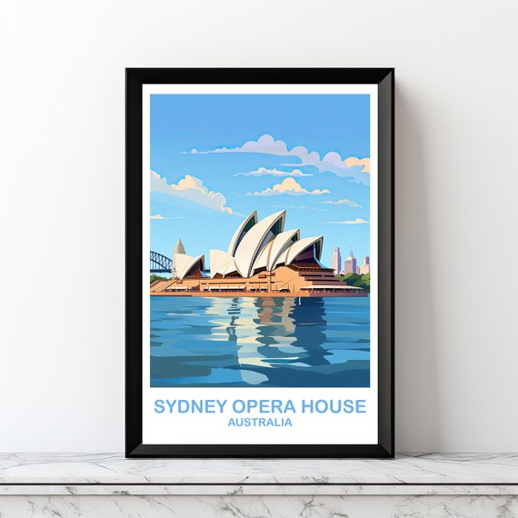 Sydney Opera House Travel Poster, New South Wales