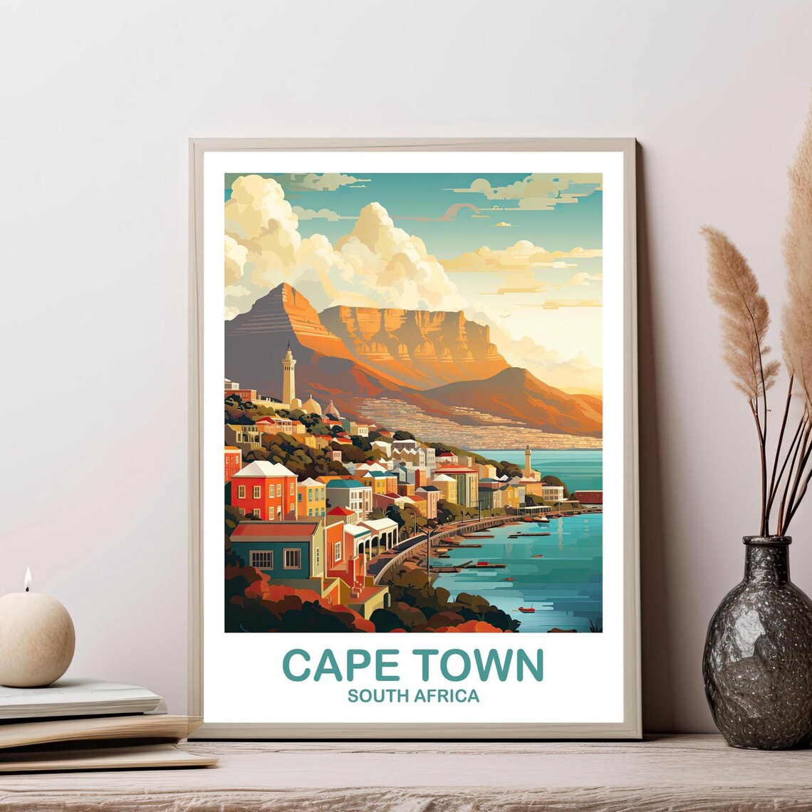 Cape Town South Africa Travel Poster