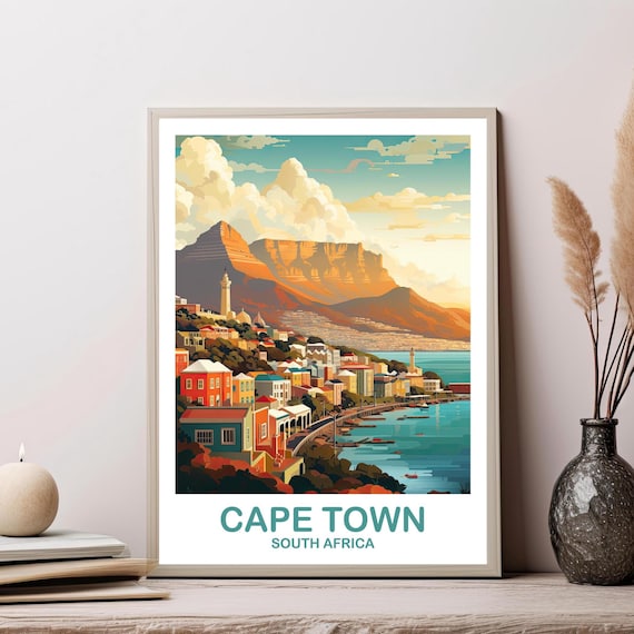 Cape Town South Africa Travel Poster