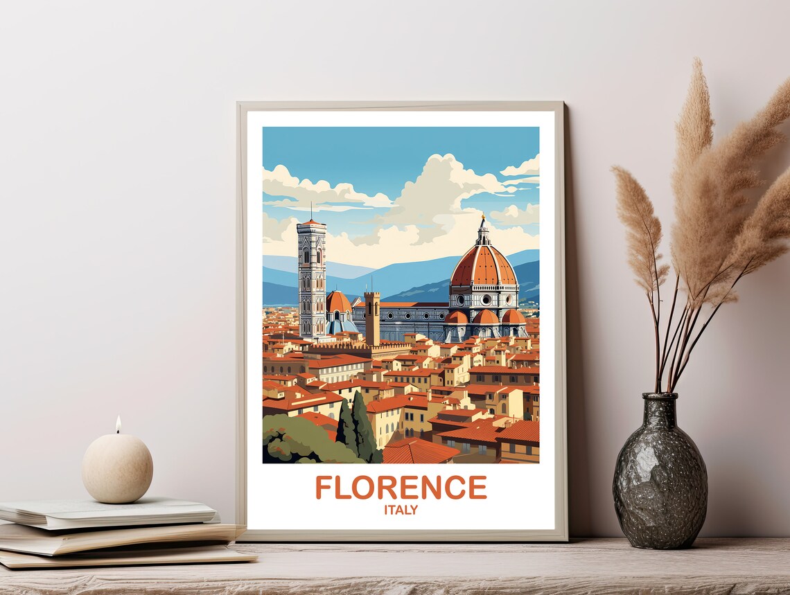 Florence Italy Travel Poster, Florence Travel Art - Image 2