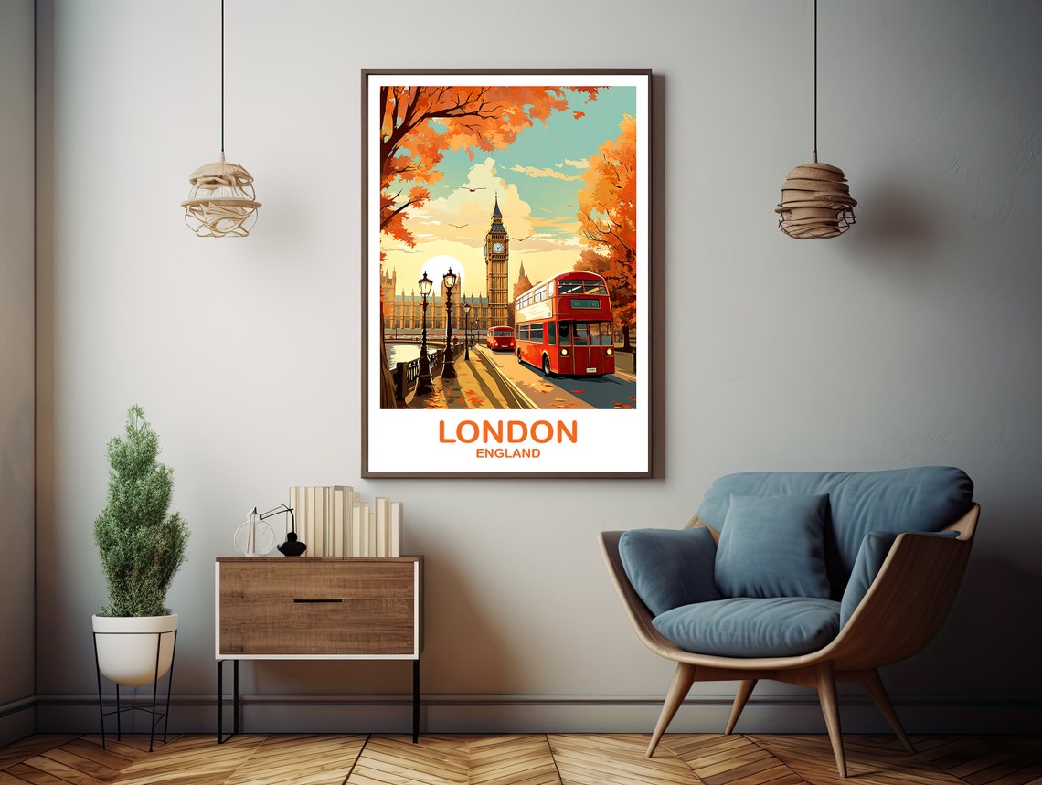 London Travel Art Poster London Travel Wall Art England Big Ben Travel Wall Art England Travel Art Dt2euenlo4 - Image 3