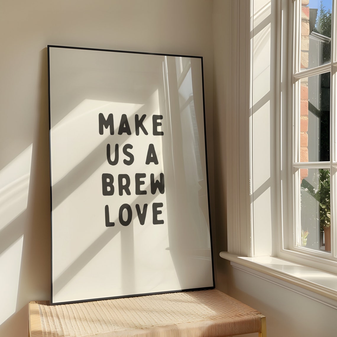 Make Us a Brew Love Funny Northern Slang Tea Quote Wall Poster