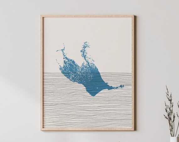 Potholes Reservoir Art Boho Print Washington Picture Lakehouse Wall Decor