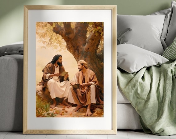 Philip And Ethiopian Eunuch Acts 8 Scripture Bible Art Poster