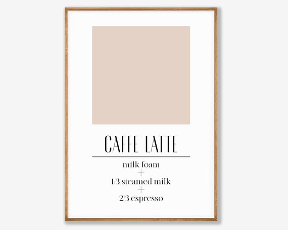 Coffee Poster Latte Print Coffee Bar Wall Art Coffee Bar Prints Coffee Bar Art Coffee Wall Art Coffee Lovers Gift Latte Art