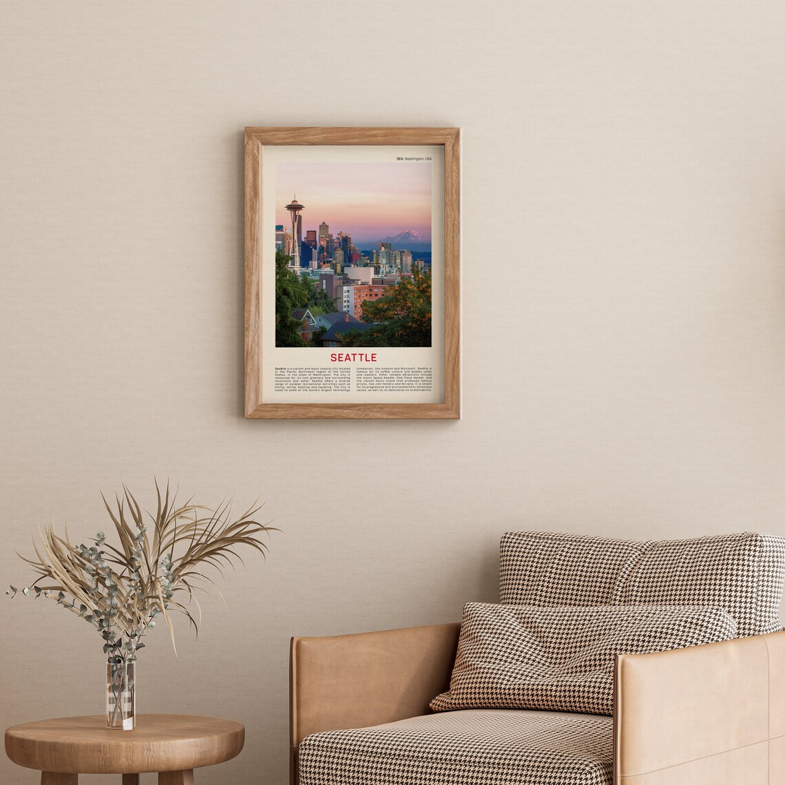 Seattle Travel Poster, Washington Wall Decor - Image 4
