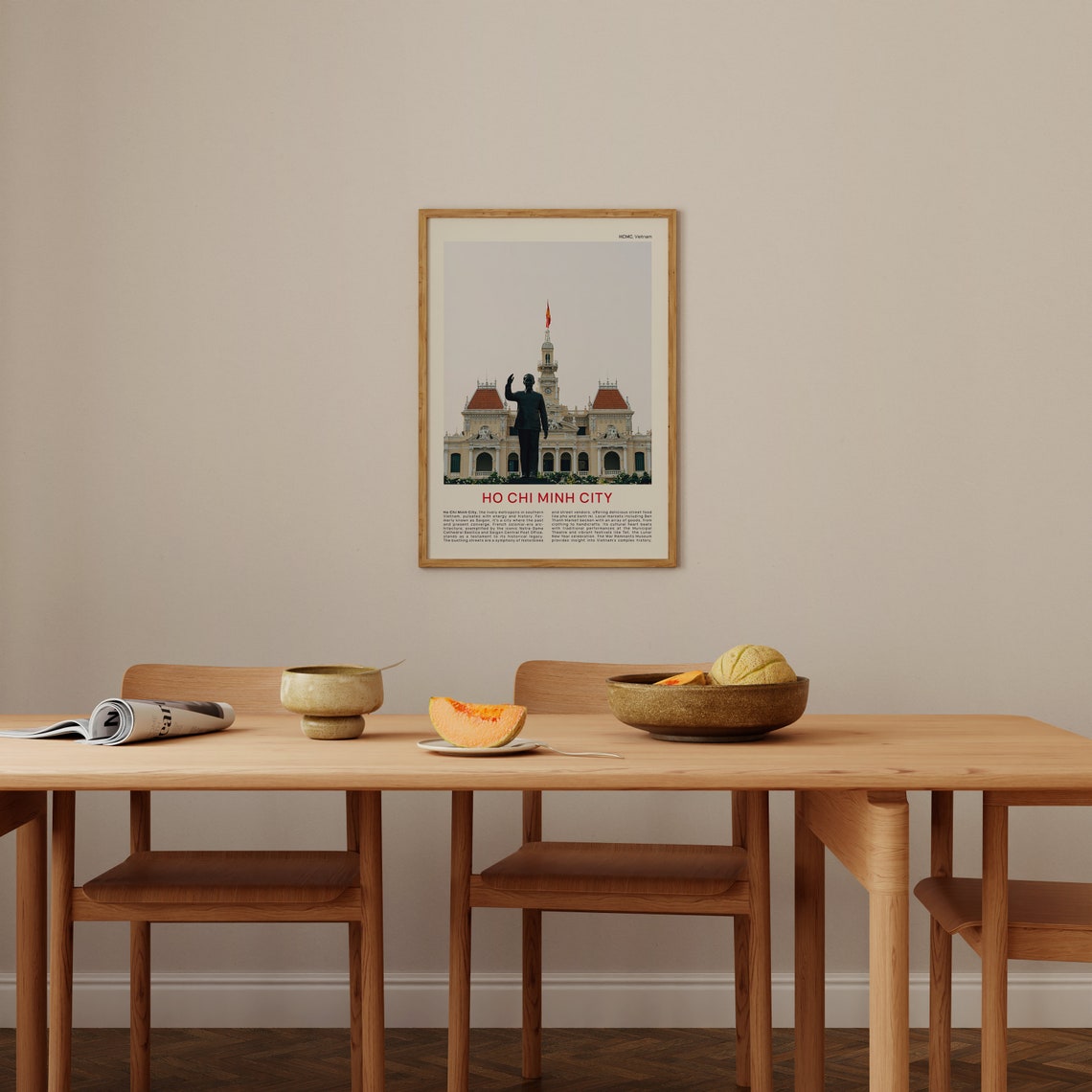 Ho Chi Minh City Colonial Hall Film Photo Vietnam Travel Poster - Image 4