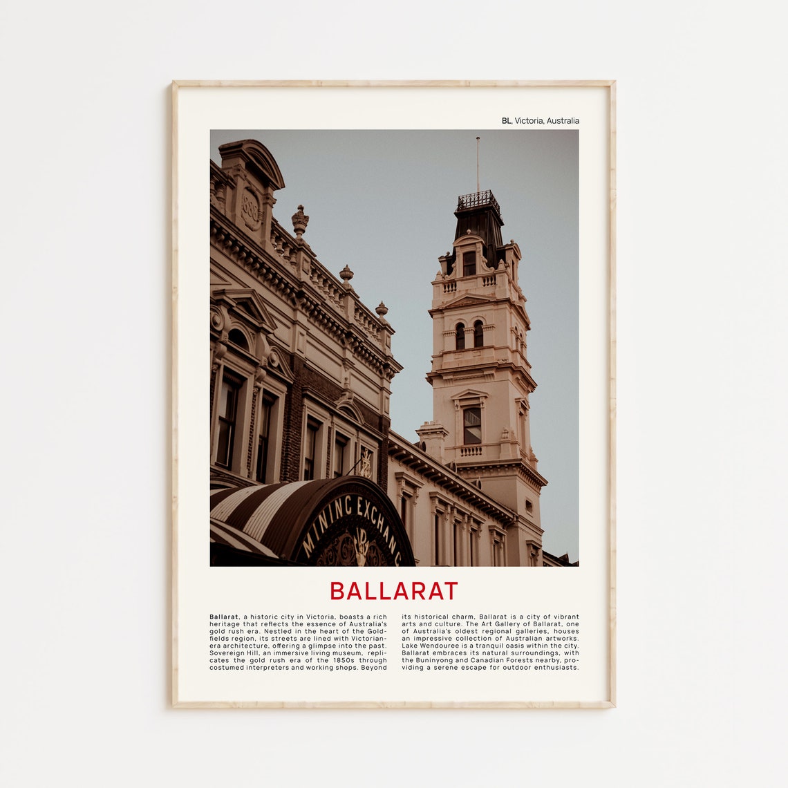 Ballarat Print Film Photo Ballarat Wall Art Ballarat Poster Ballarat Photo Ballarat Poster Print Australia Wall Art Ballarat Victoria