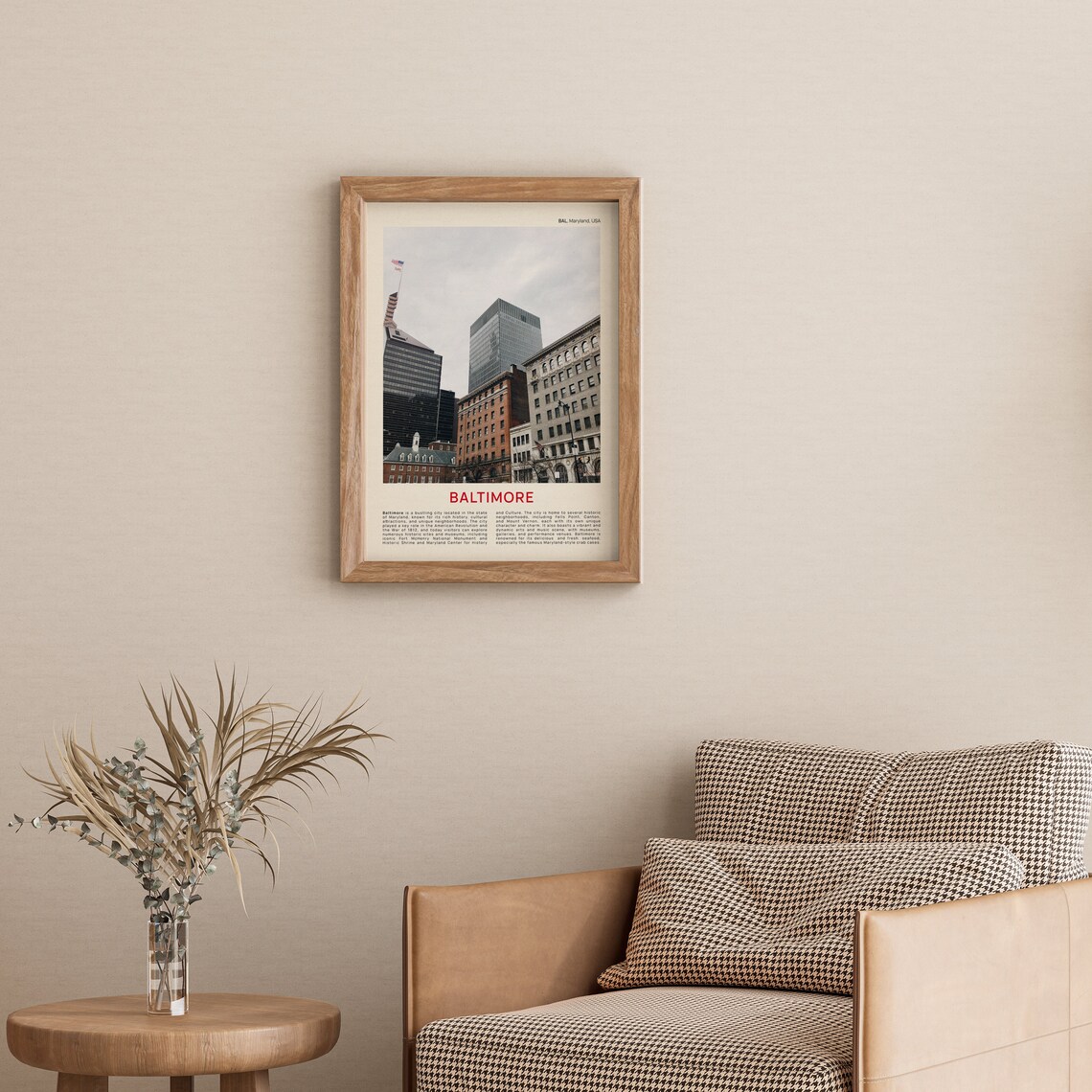 Baltimore Maryland Downtown City Buildings Film Photo Travel Poster - Image 3