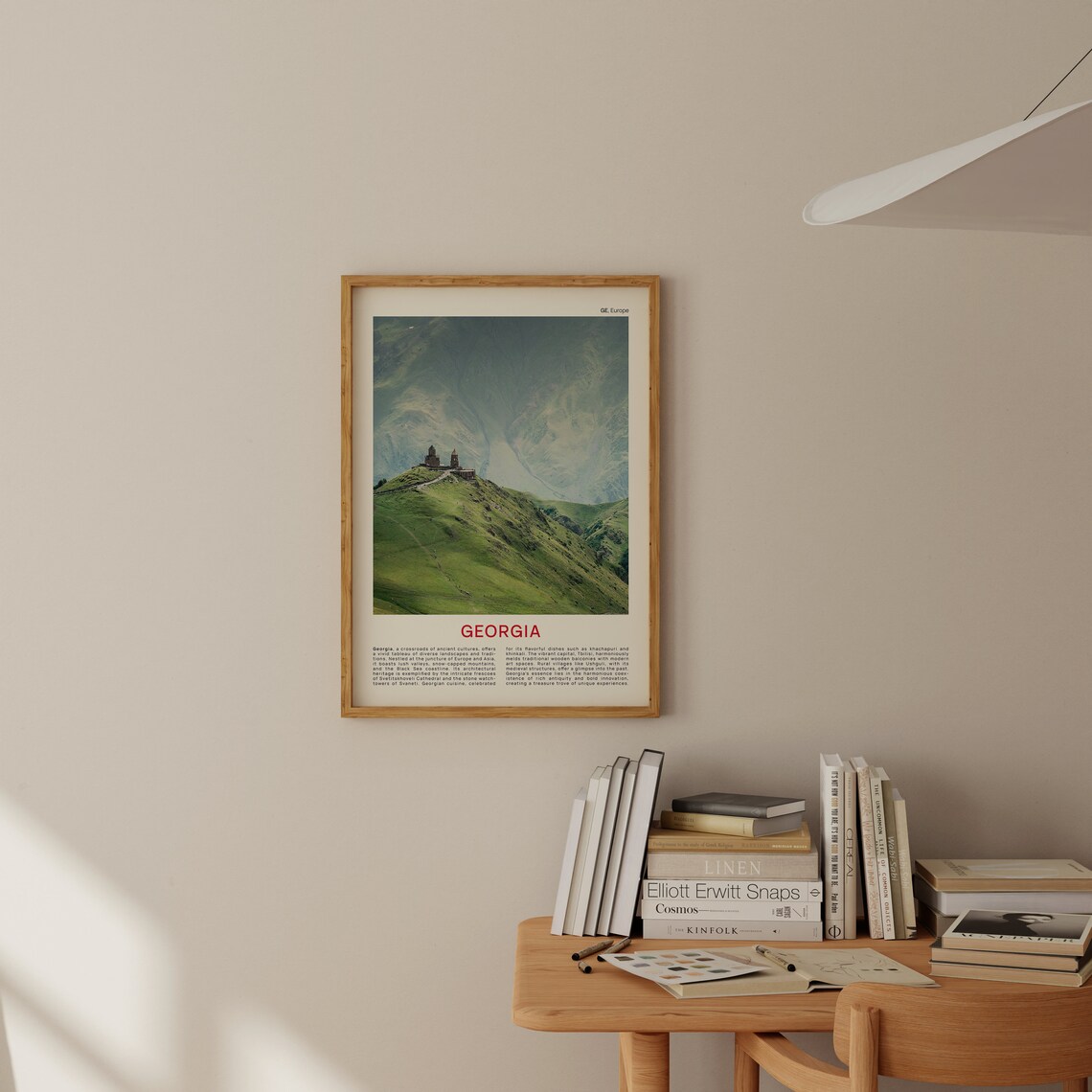 Georgia Kazbegi Mountain Church Caucasus Film Photo Travel Poster - Image 2