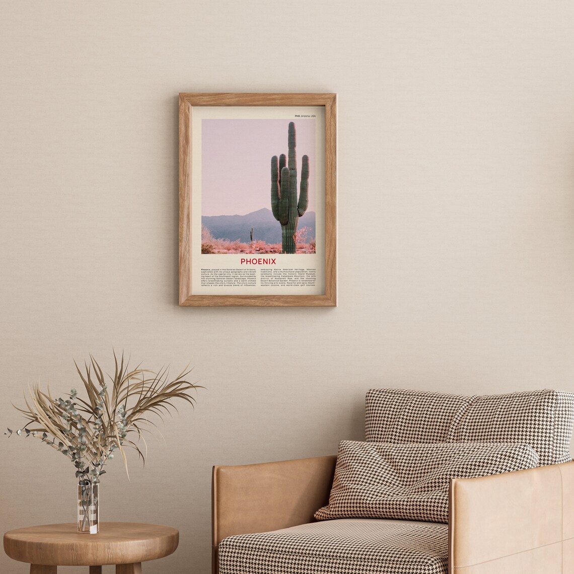 Phoenix Arizona Desert Saguaro Cactus Film Photo Travel Poster - Image 3