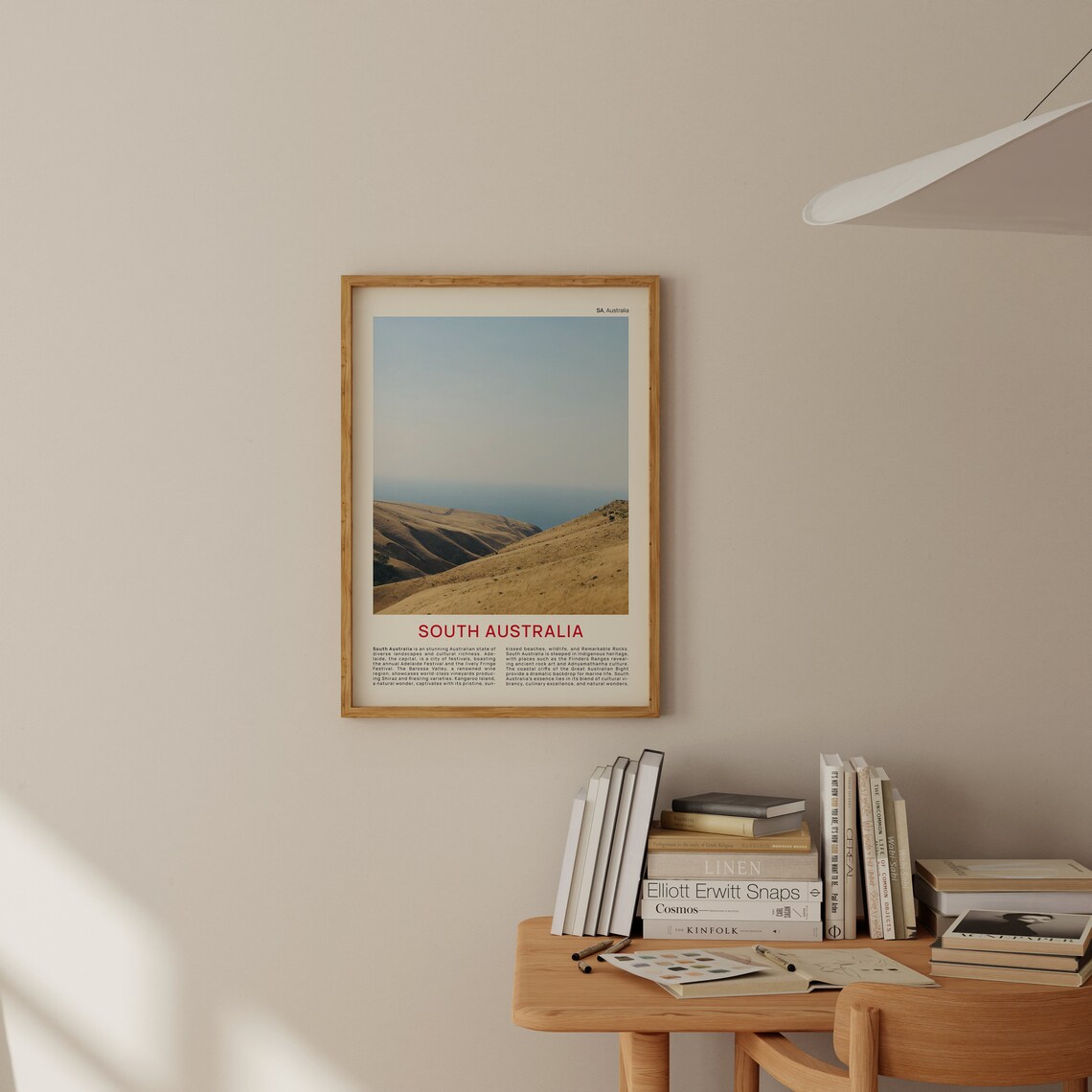 South Australia Golden Outback Hills Photo Landscape Travel Poster - Image 2