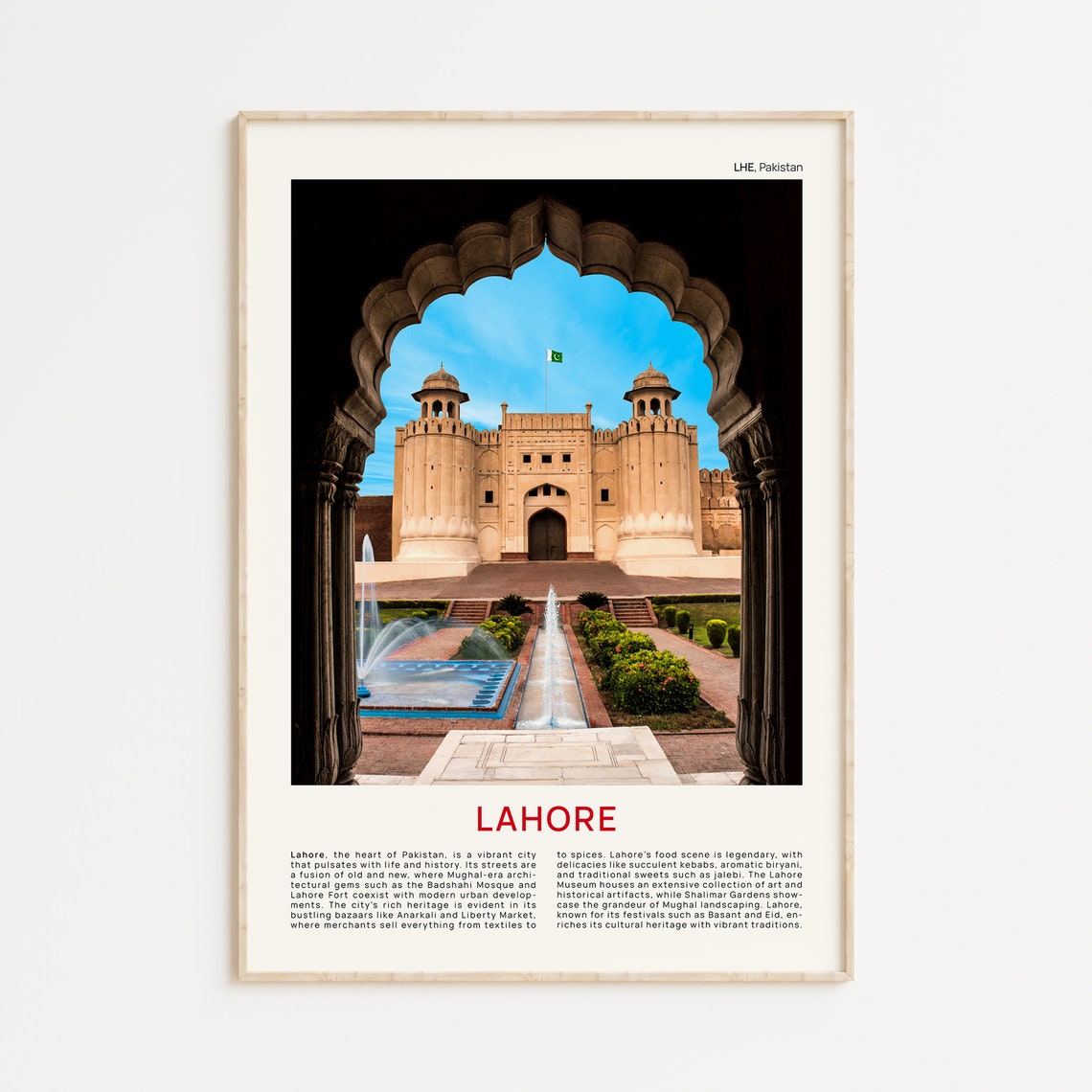 Lahore Print Film Photo Lahore Wall Art Lahore Poster Lahore Photo Lahore Poster Print Pakistan Wall Decor Pakistan Poster Print