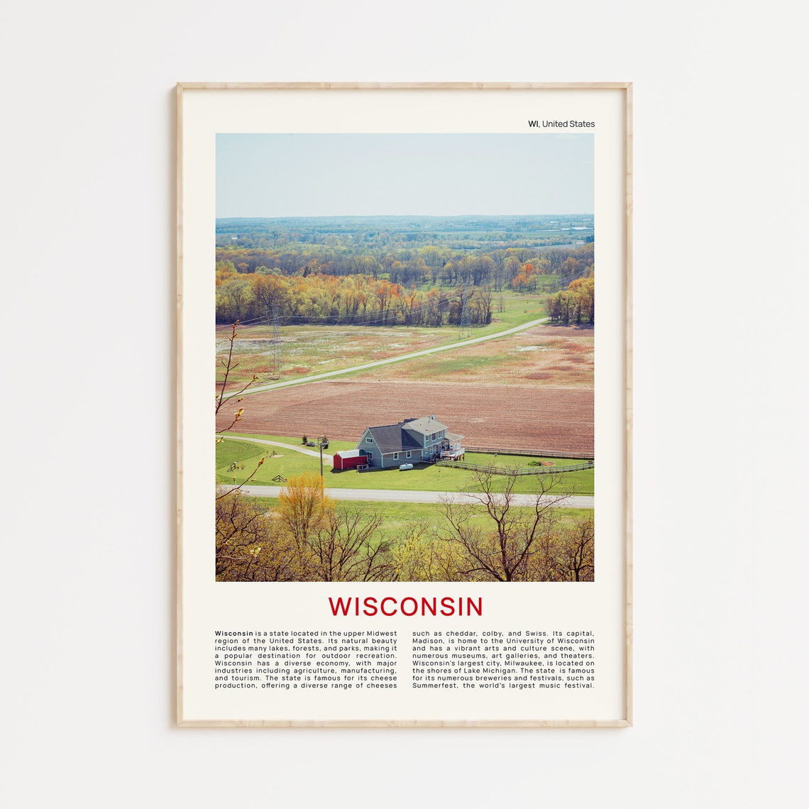 Wisconsin Print Film Photo Wisconsin Wall Art Wisconsin Poster Wisconsin Photo Wisconsin Poster Print Usa Wall Decor Usa Poster Print