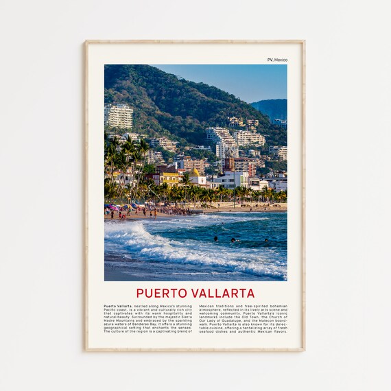 Puerto Vallarta Mexico Beach Resort Bay Film Photo Travel Poster