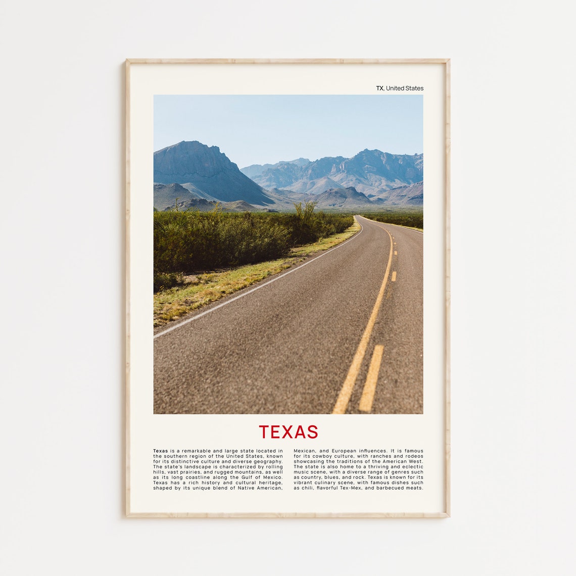 Texas Print Film Photo Texas Wall Art Texas Poster Texas Photo Texas Poster Print Wall Decor Usa Poster Print United States Poster
