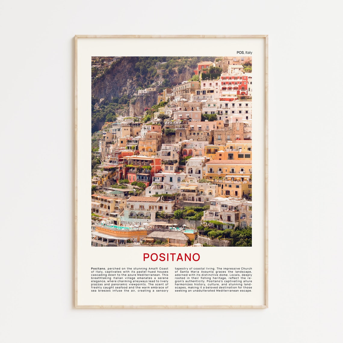 Positano Colorful Cliffside Village Amalfi Coast Italy Photo Poster