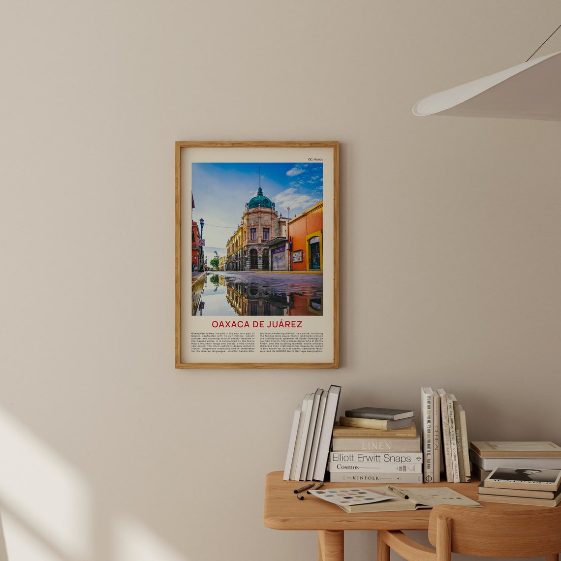 Oaxaca De Juarez Mexico Colonial Street Reflections Travel Poster - Image 2