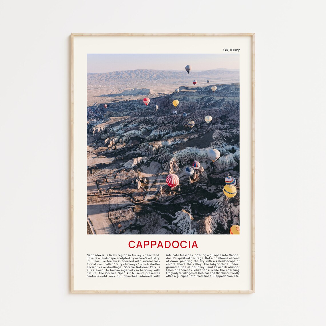 Cappadocia Print Film Photo Cappadocia Wall Art Cappadocia Poster Cappadocia Photo Cappadocia Poster Print Turkey Print Air Balloons