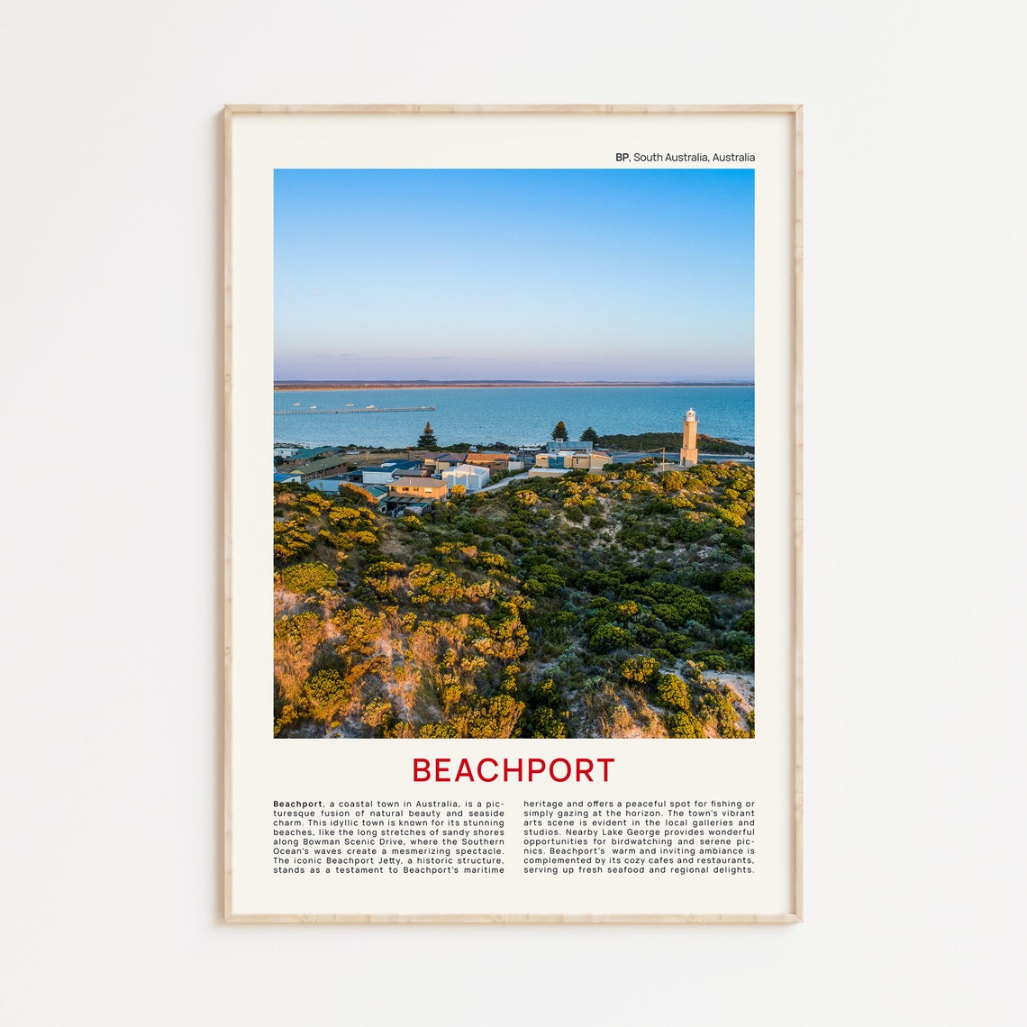 Beachport Australia Lighthouse Historic Jetty Golden Hour Photo Poster