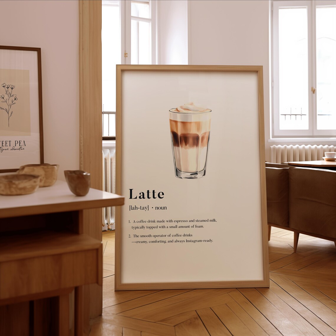Latte Definition Print, Gift for Baristas