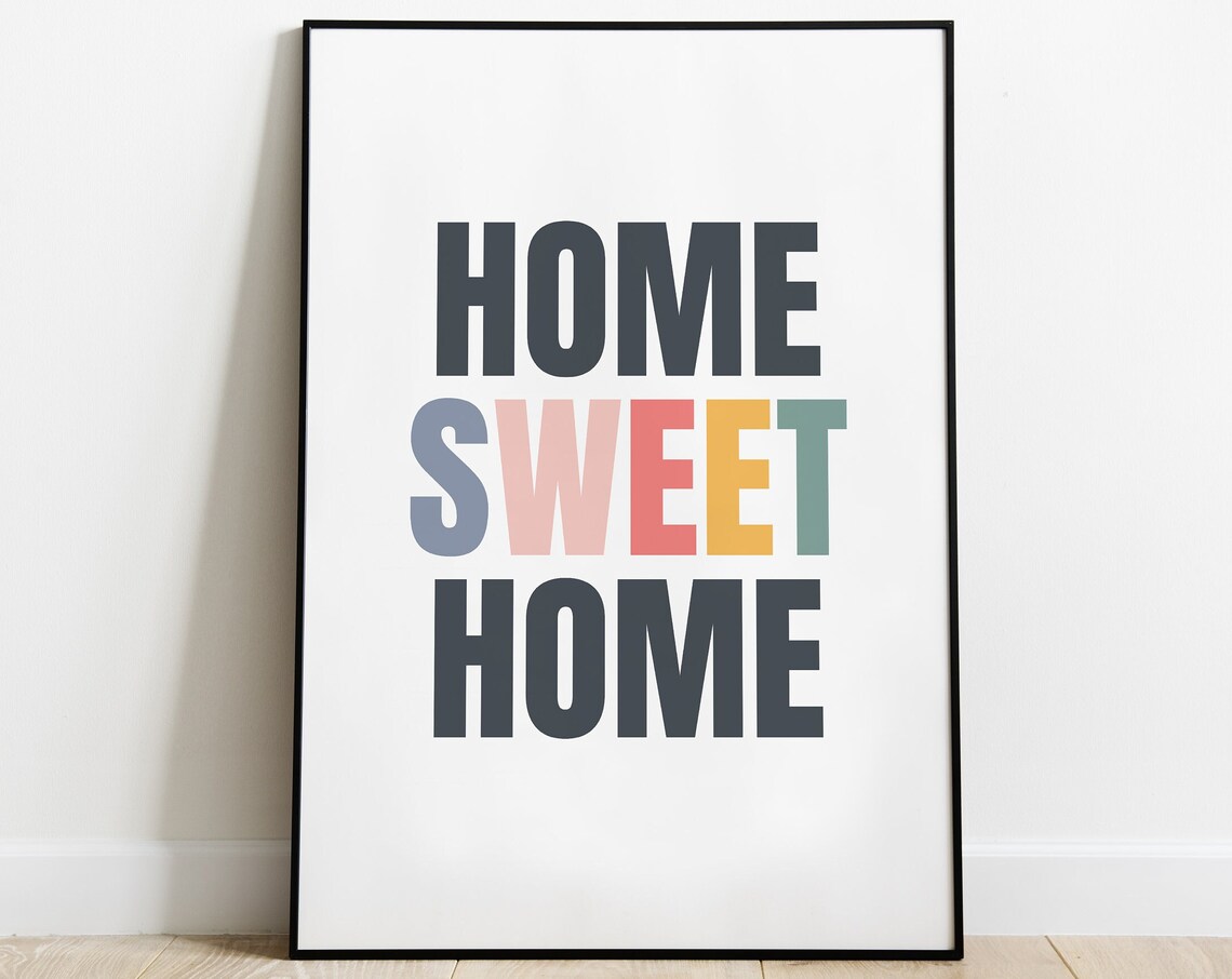 Home Sweet Home Quote Print, Housewarming Wall Art - Image 4
