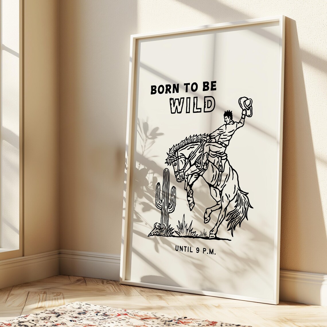 Born To Be Wild Minimalist Western Horse Art - Image 3