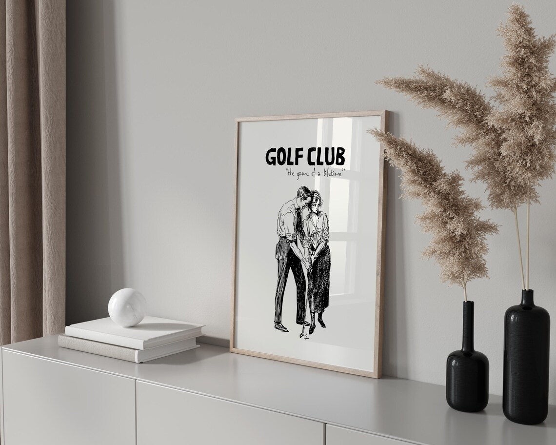 Vintage Golf Club Poster, Retro Sports Wall Art - Image 3